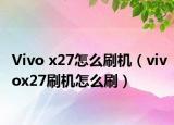 Vivo x27怎么刷机（vivox27刷机怎么刷）