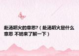 赴汤蹈火的意思?（赴汤蹈火是什么意思 不妨来了解一下）