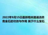 2022年9月15日最新相关报道消息 青金石的功效与作用 属于什么宝石