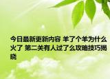 今日最新更新内容 羊了个羊为什么火了 第二关有人过了么攻略技巧揭晓