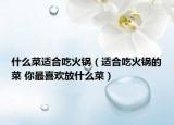 什么菜适合吃火锅（适合吃火锅的菜 你最喜欢放什么菜）