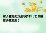 君子兰施肥方法与养护（怎么给君子兰施肥）