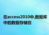 在access2010中,数据库中的数据存储在