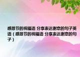 感恩节的祝福语 分享表达谢意的句子英语（感恩节的祝福语 分享表达谢意的句子）