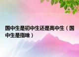 国中生是初中生还是高中生（国中生是指啥）