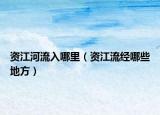 资江河流入哪里（资江流经哪些地方）