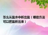怎么从盐水中析出盐（哪些方法可以把盐析出来）