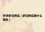 怀孕梦见种瓜（梦见种瓜有什么预兆）