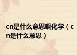 cn是什么意思啊化学（cn是什么意思）