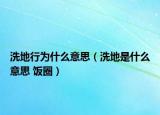 洗地行为什么意思（洗地是什么意思 饭圈）
