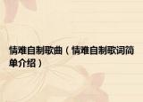 情难自制歌曲（情难自制歌词简单介绍）