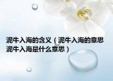 泥牛入海的含义（泥牛入海的意思 泥牛入海是什么意思）