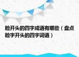 脸开头的四字成语有哪些（盘点脸字开头的四字词语）