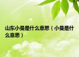 山东小曼是什么意思（小曼是什么意思）