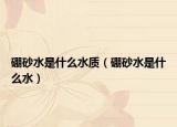 硼砂水是什么水质（硼砂水是什么水）