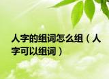 人字的组词怎么组（人字可以组词）