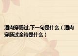 酒肉穿肠过,下一句是什么（酒肉穿肠过全诗是什么）
