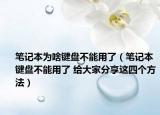 笔记本为啥键盘不能用了（笔记本键盘不能用了 给大家分享这四个方法）