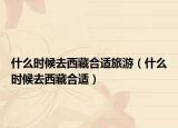 什么时候去西藏合适旅游（什么时候去西藏合适）