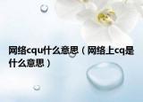 网络cqu什么意思（网络上cq是什么意思）