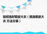 如何选好貂皮大衣（挑选貂皮大衣 方法分享）
