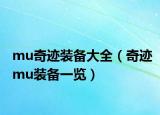 mu奇迹装备大全（奇迹mu装备一览）