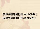 安卓手机如何打开.wmh文件（安卓手机如何打开.wim文件）