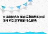 当日最新消息 蛋壳公寓退租影响征信吗 有欠款不还有什么影响