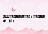 家常三鲜汤是哪三鲜（三鲜汤是哪三鲜）