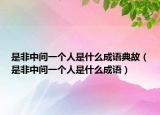 是非中间一个人是什么成语典故（是非中间一个人是什么成语）