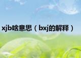 xjb啥意思（bxj的解释）