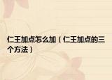 仁王加点怎么加（仁王加点的三个方法）