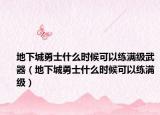 地下城勇士什么时候可以练满级武器（地下城勇士什么时候可以练满级）