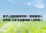 孩子入园的最佳年龄（男孩最佳入园年龄 几岁才是最佳的入园年龄）