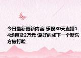 今日最新更新内容 乐视30天直播14场带货2万元 说好的成下一个新东方被打脸