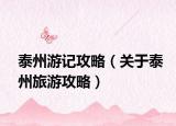 泰州游记攻略（关于泰州旅游攻略）