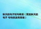 秋天的句子短句唯美（赞美秋天的句子 句句优美有意境）