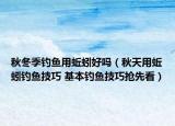 秋冬季钓鱼用蚯蚓好吗（秋天用蚯蚓钓鱼技巧 基本钓鱼技巧抢先看）