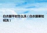 白衣服平时怎么洗（白衣服要如何洗）