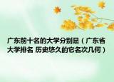 广东前十名的大学分别是（广东省大学排名 历史悠久的它名次几何）