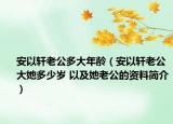 安以轩老公多大年龄（安以轩老公大她多少岁 以及她老公的资料简介）