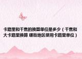 卡路里和千焦的换算单位是多少（千焦和大卡路里换算 哪些地区使用卡路里单位）