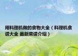 用料理机做的食物大全（料理机食谱大全 最新菜谱介绍）