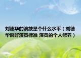 刘德华的演技是个什么水平（刘德华谈好演员标准 演员的个人修养）
