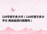 120平等于多少尺（110尺等于多少平方 两者能进行换算吗）