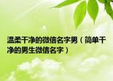温柔干净的微信名字男（简单干净的男生微信名字）