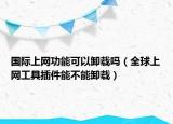 国际上网功能可以卸载吗（全球上网工具插件能不能卸载）