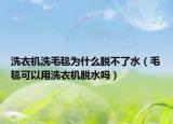 洗衣机洗毛毯为什么脱不了水（毛毯可以用洗衣机脱水吗）