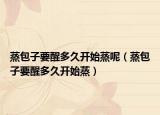 蒸包子要醒多久开始蒸呢（蒸包子要醒多久开始蒸）