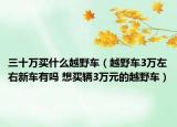 三十万买什么越野车（越野车3万左右新车有吗 想买辆3万元的越野车）